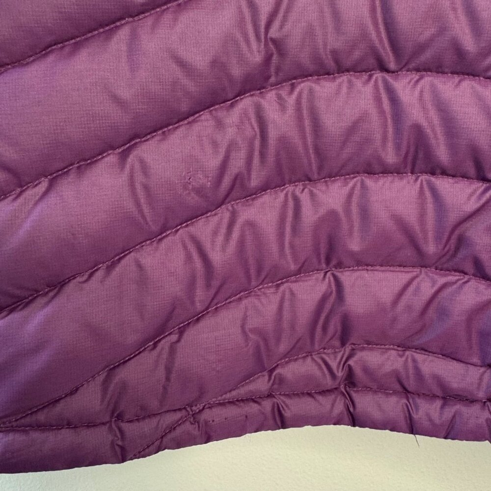 PATAGONIA Goose Down Sweater Jacket Womens XL Purple Puffer Winter Coat Warm - Picture 5 of 15